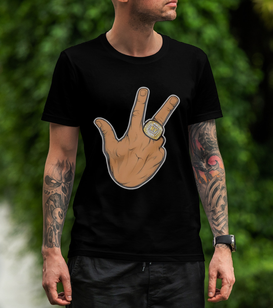 Jalen Brunson New York Knicks 2026 World Champs Ring Gesture T-Shirt