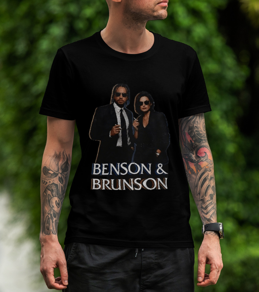Janine Brunson And Olivia Benson Benson And Brunson Smoking Sunglass Duo T-Shirt