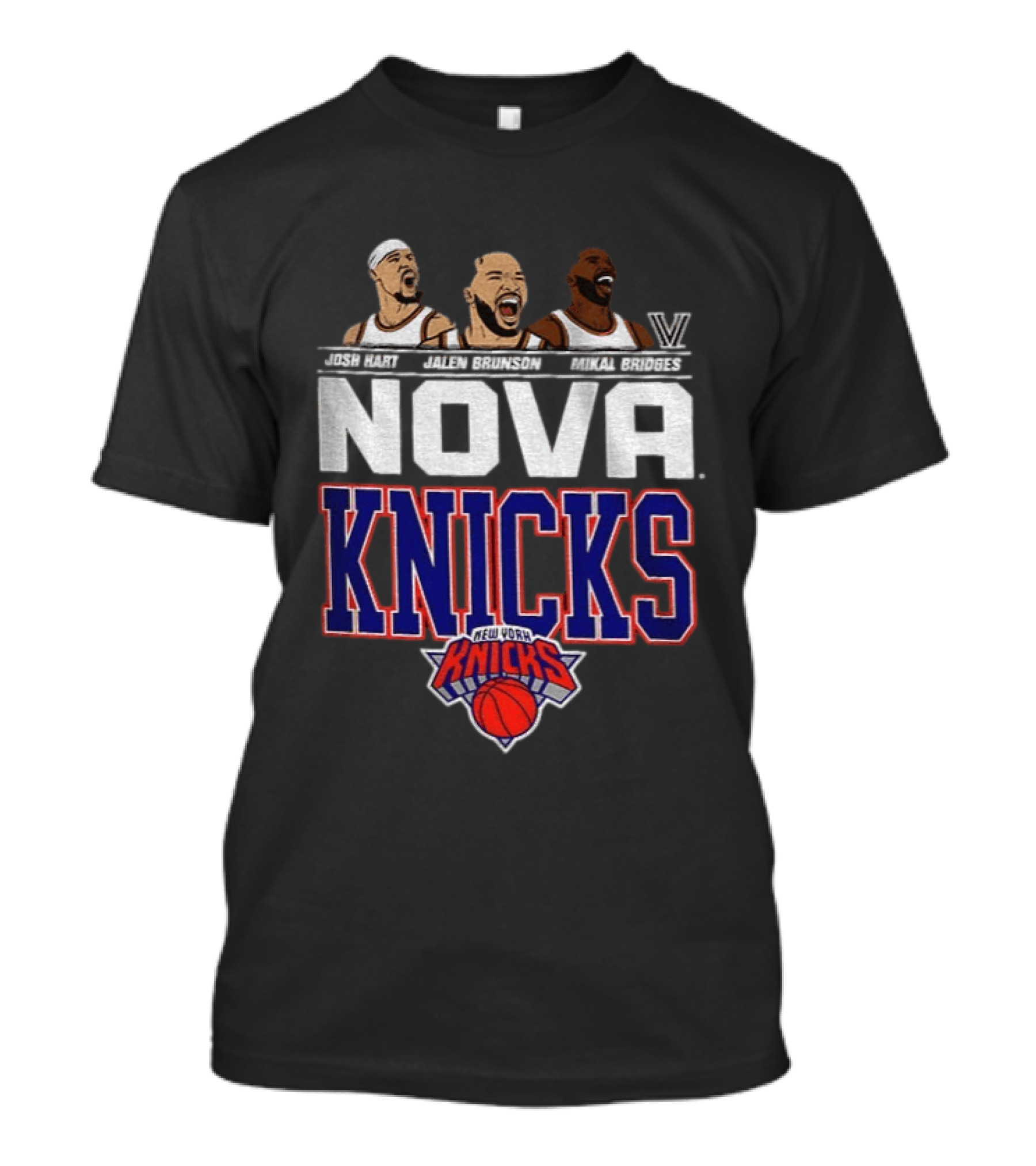 Josh Hart Jalen Brunson Mikal Bridges Nova Knicks New York Basketball T-Shirt