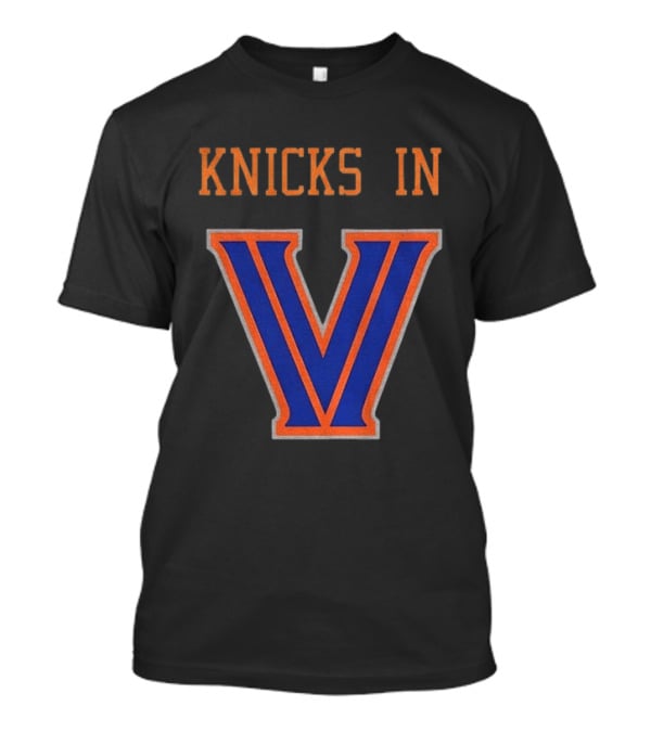New York Knicks In V Villanova Wildcats Basketball NBA Collaboration T-Shirt