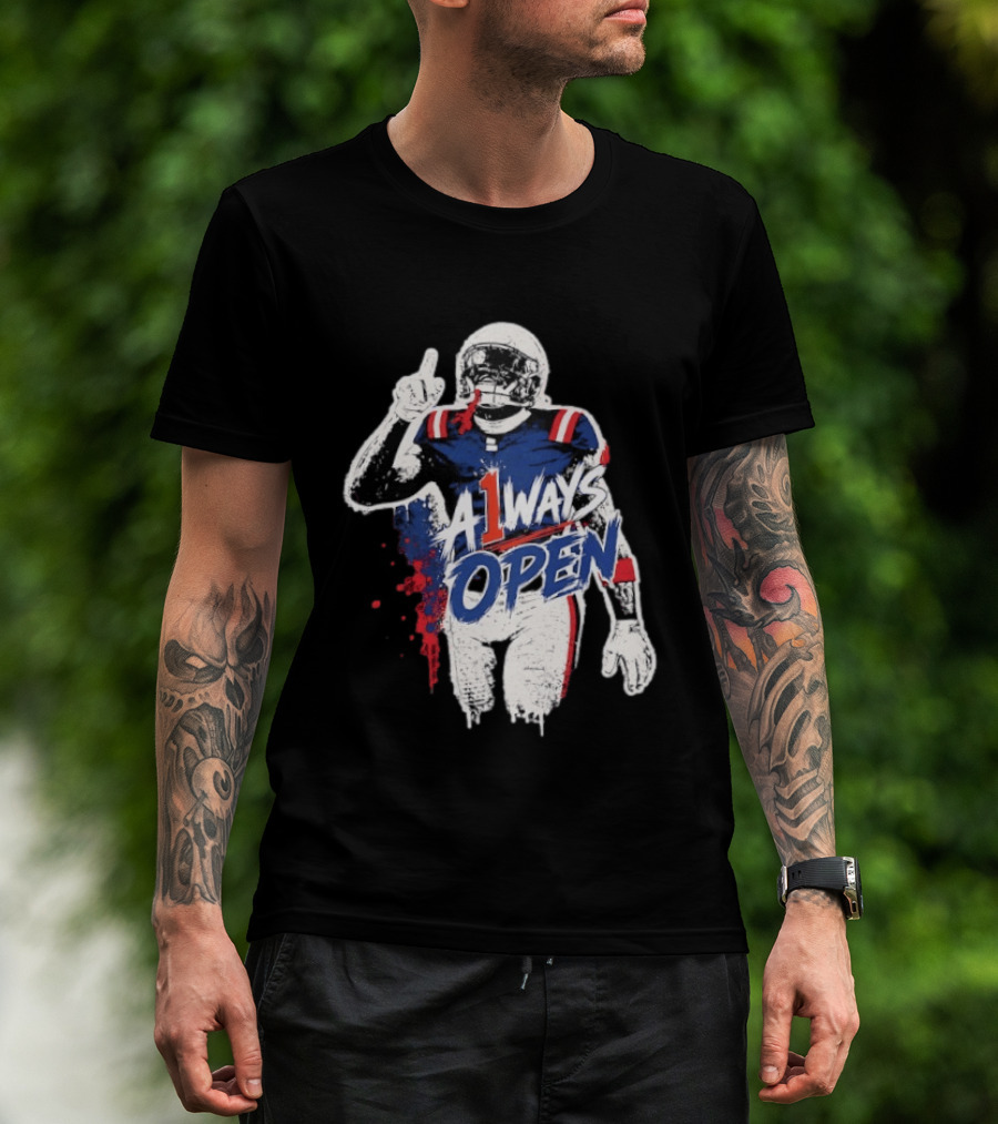 A1ways Open New England Patriots Football Player T-Shirt