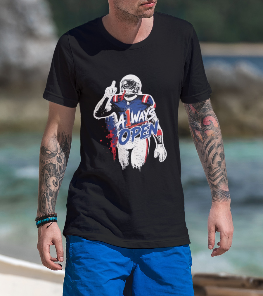 A1ways Open New England Patriots Football Player T-Shirt