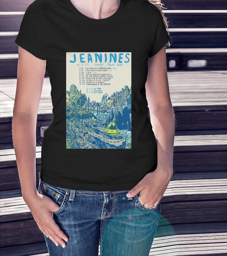 JEANINES West Coast Tour 2026 Cities And Venues T-Shirt