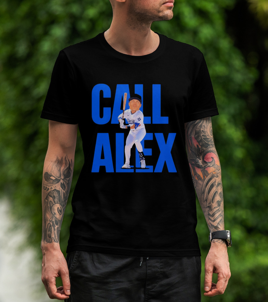 Call Alex Los Angeles Dodgers Baseball Player Caricature T-Shirt
