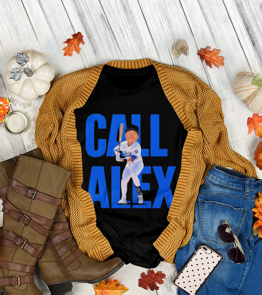 Call Alex Los Angeles Dodgers Baseball Player Caricature T-Shirt