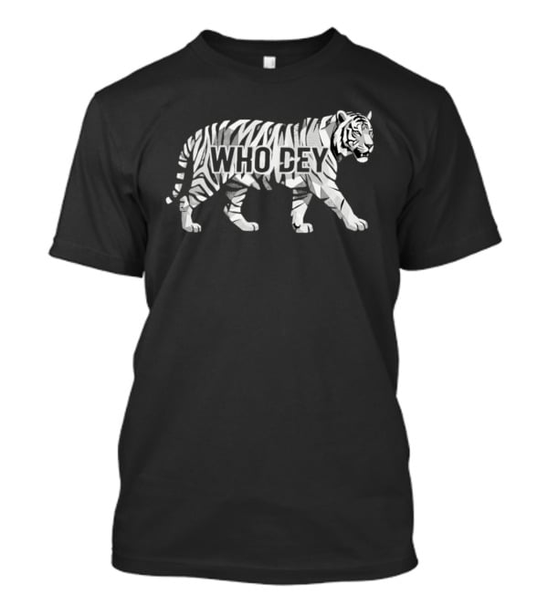 Cincinnati Tiger Who Dey Striped Tiger T-Shirt