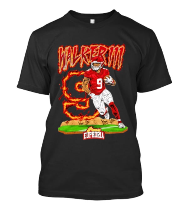 Walker III Kenneth 9 Kansas City Chiefs Flame Euphoria T-Shirt