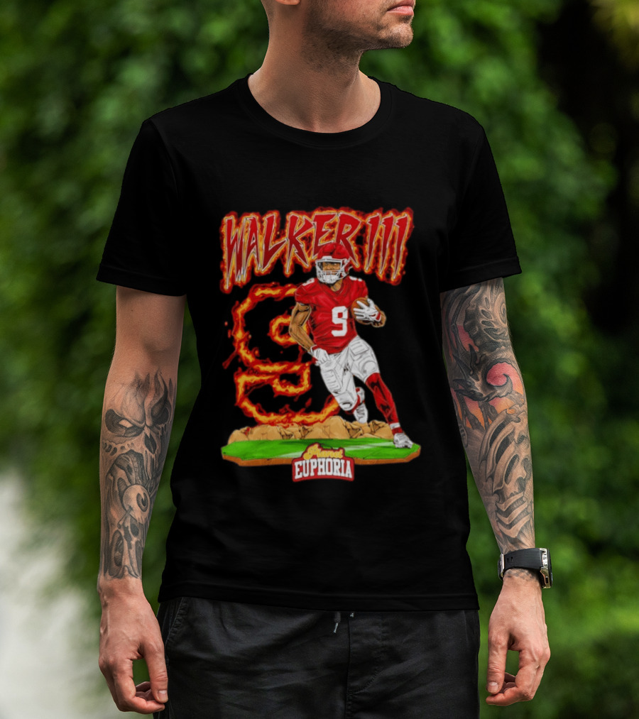 Walker III Kenneth 9 Kansas City Chiefs Flame Euphoria T-Shirt