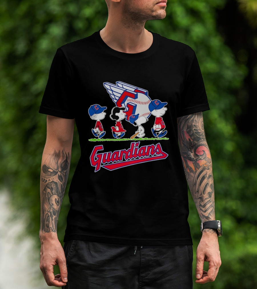 Cleveland Guardians Snoopy Charlie Brown Lucy Linus Abbey Road 2026 T-Shirt
