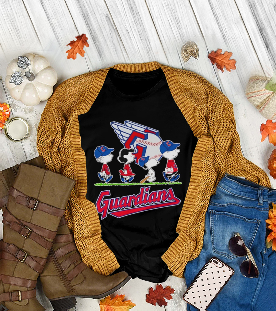 Cleveland Guardians Snoopy Charlie Brown Lucy Linus Abbey Road 2026 T-Shirt