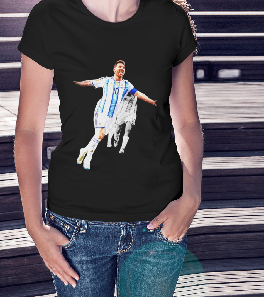 Lionel Messi Number 10 Argentina National Team Iconic Celebration T-Shirt