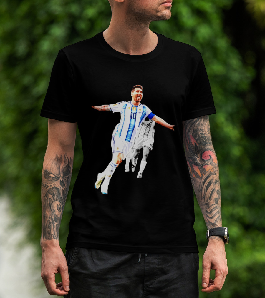 Lionel Messi Number 10 Argentina National Team Iconic Celebration T-Shirt