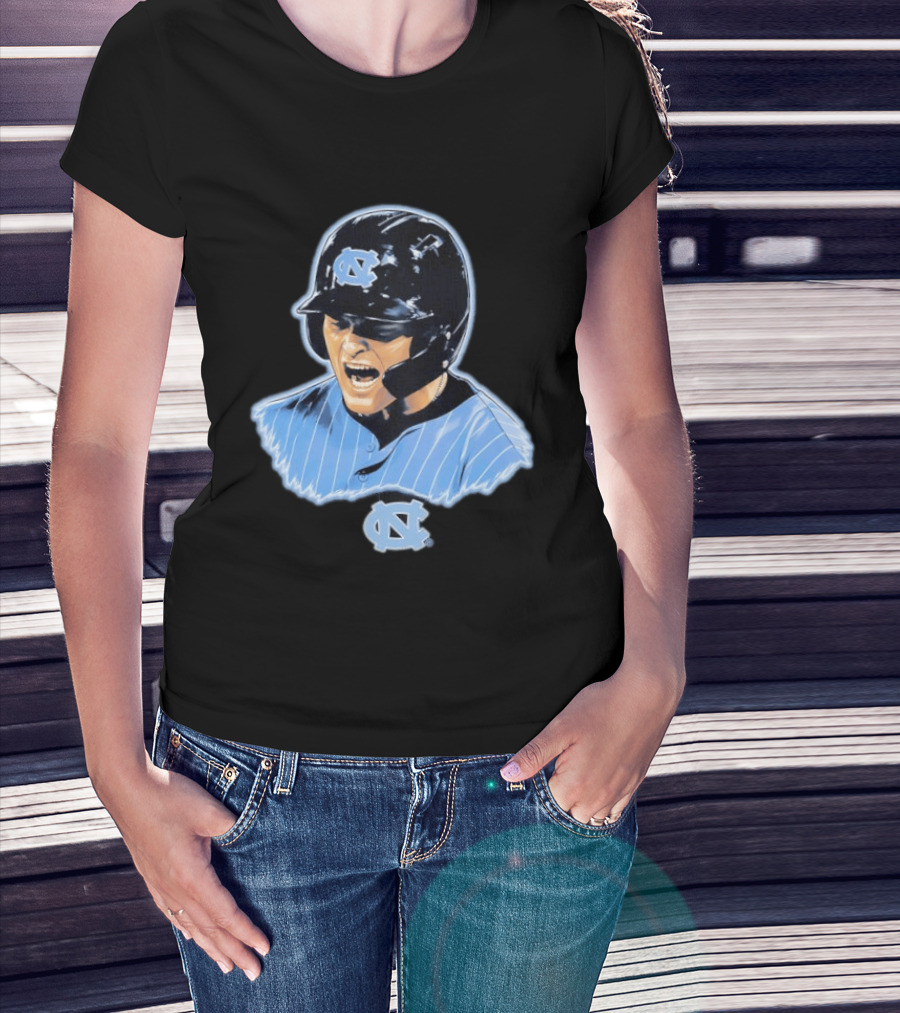 Macon Winslow North Carolina Tar Heels Baseball Player Helmet And Jersey T-Shirt