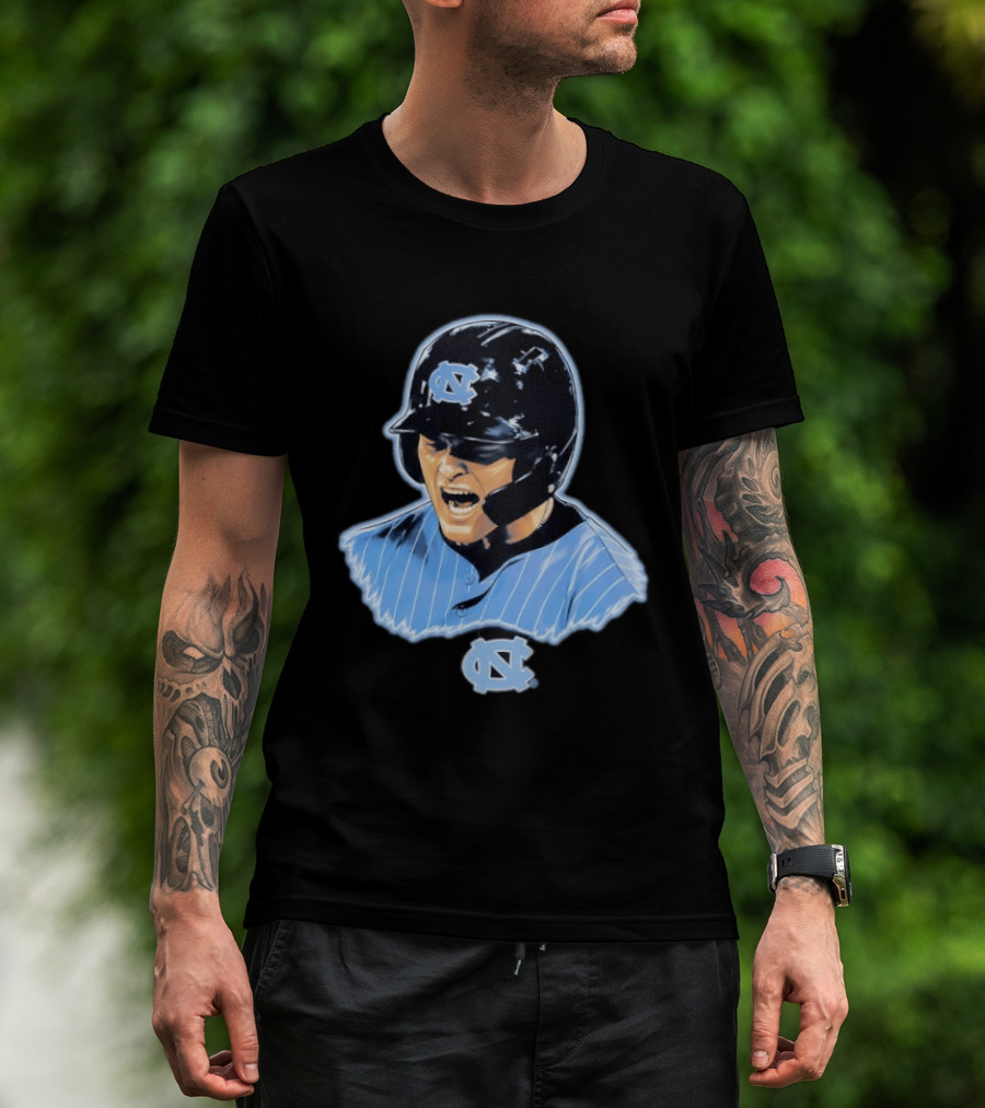 Macon Winslow North Carolina Tar Heels Baseball Player Helmet And Jersey T-Shirt