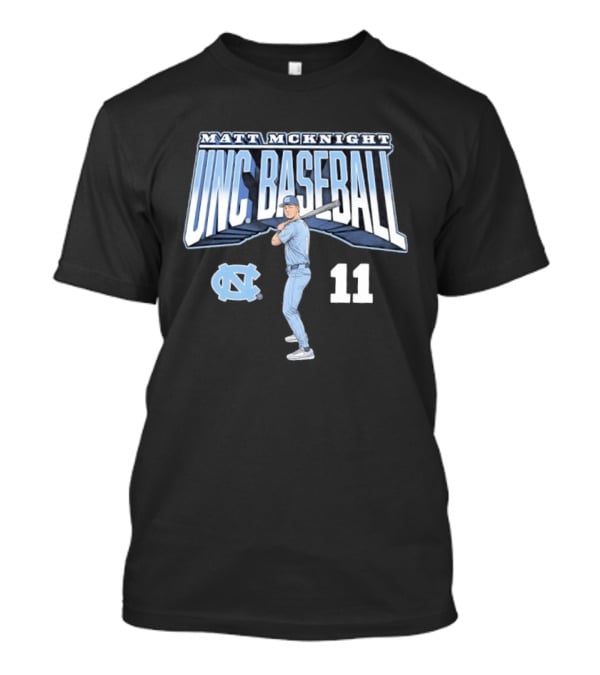 Matt McKnight UNC Baseball 11 Slugger Swing T-Shirt
