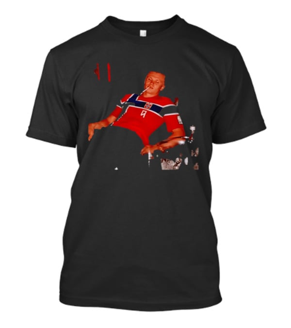 Erling Haaland Norway National Team Norwegian Nights Smoking Footballer T-Shirt