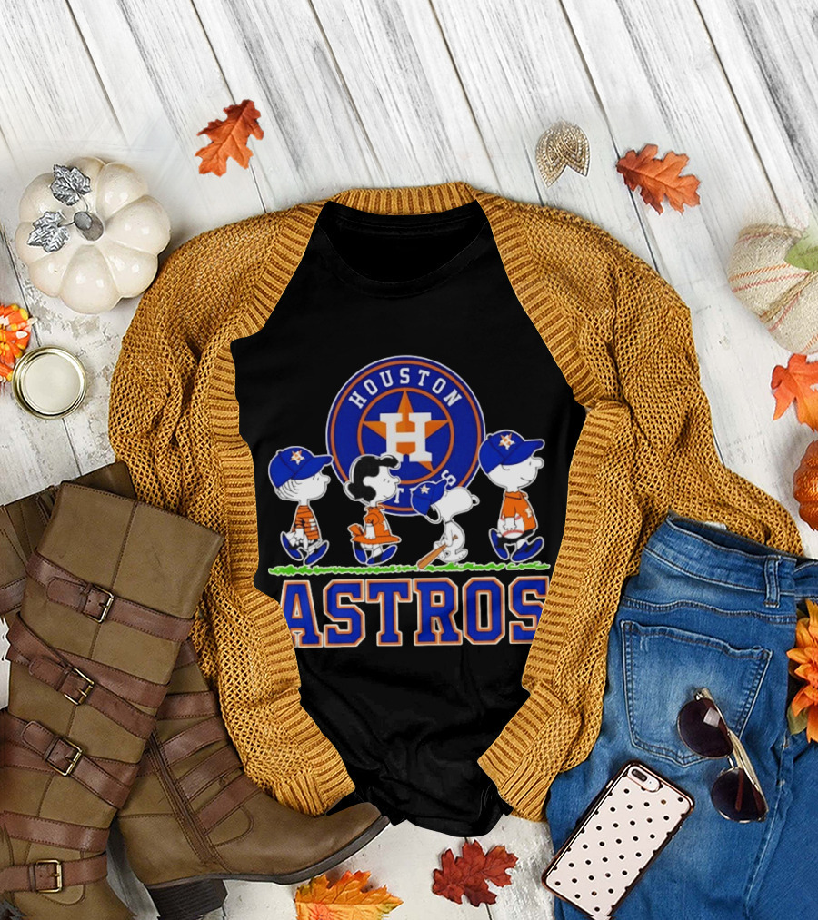 Houston Astros Snoopy Charlie Brown Lucy Linus Abbey Road 2026 T-Shirt