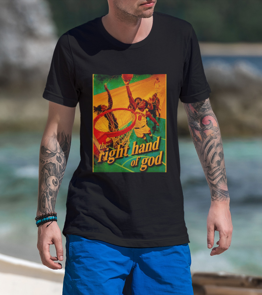 OG Anunoby New York Knicks Basketball The Right Hand Of God 2026 T-Shirt