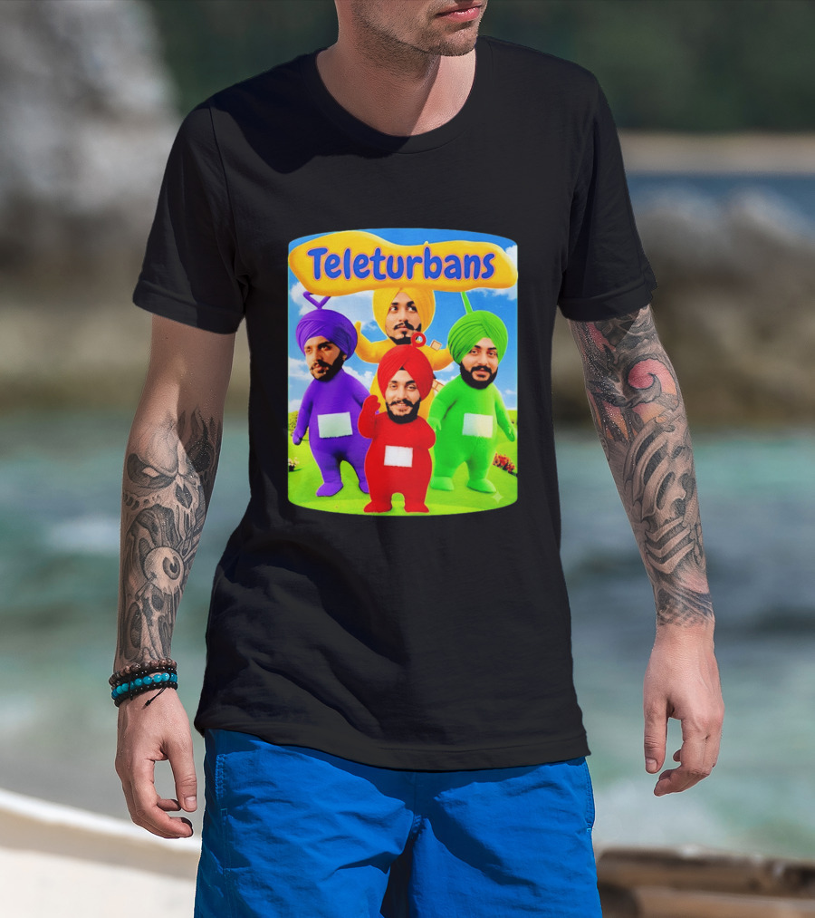 Teleturbans Colorful Characters Parody Featuring Turbans T-Shirt