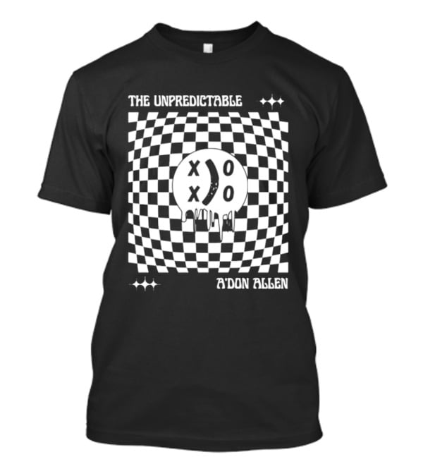 The Unpredictable A'don Allen XOXO Checkered Smiley Face T-Shirt
