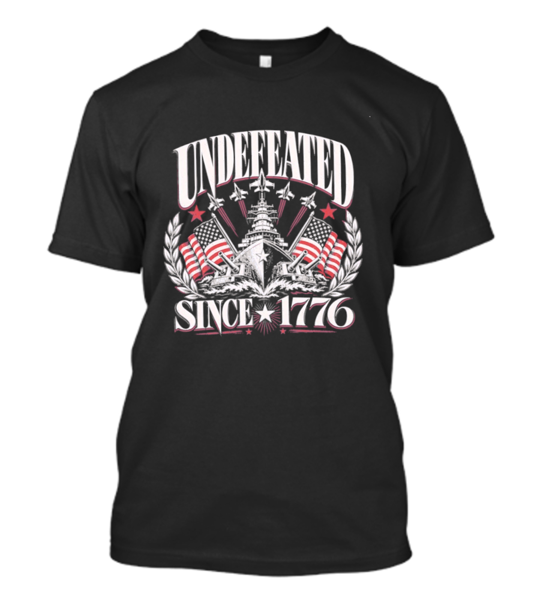 Undefeated Since 1776 American Patriotic Flags And Eagles T-Shirt