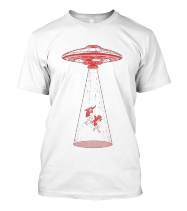 Fight Off Your Demons UFO Alien Abduction Beam T-Shirt
