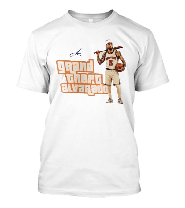 Grand Theft Alvarado New York Knicks Basketball Player T-Shirt