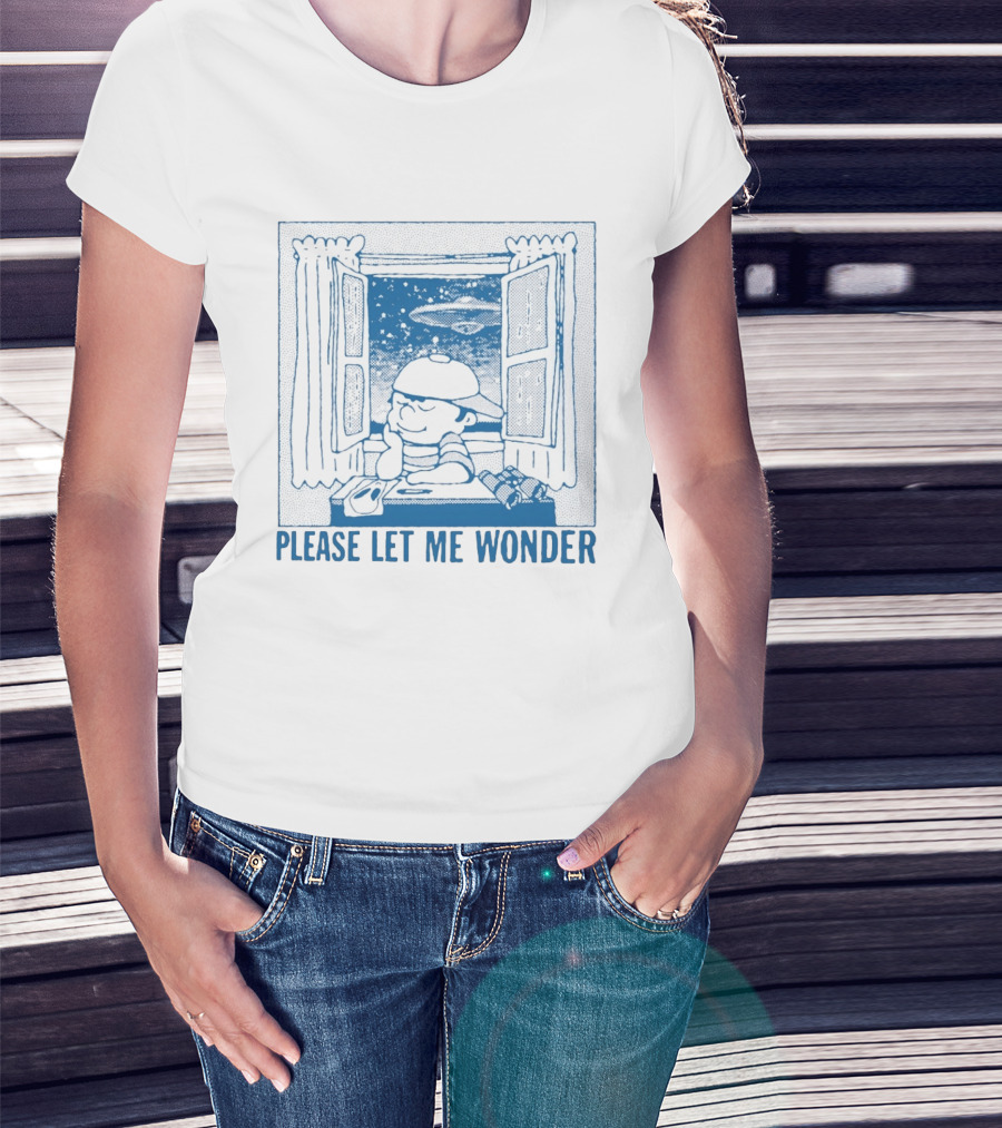 EarthBound Mother 2 Ness Please Let Me Wonder UFO Window Scene T-Shirt