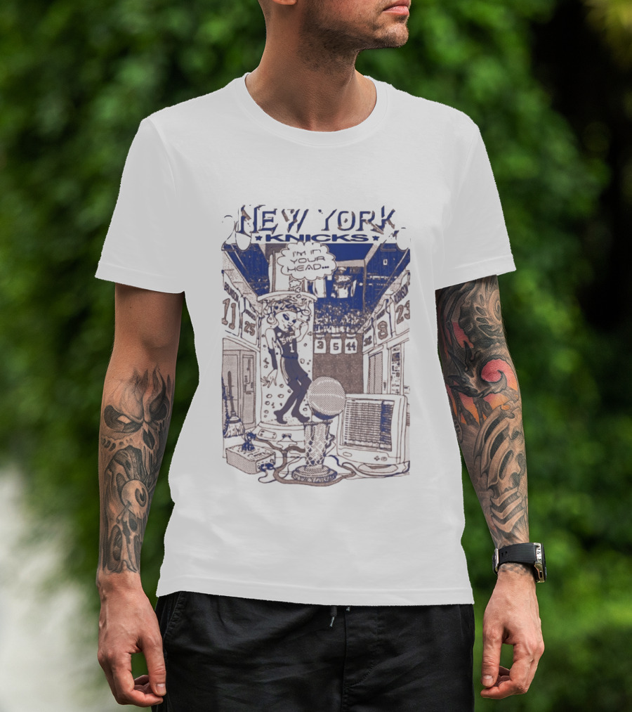 New York Knicks I'm In You Head Alien Basketball T-Shirt