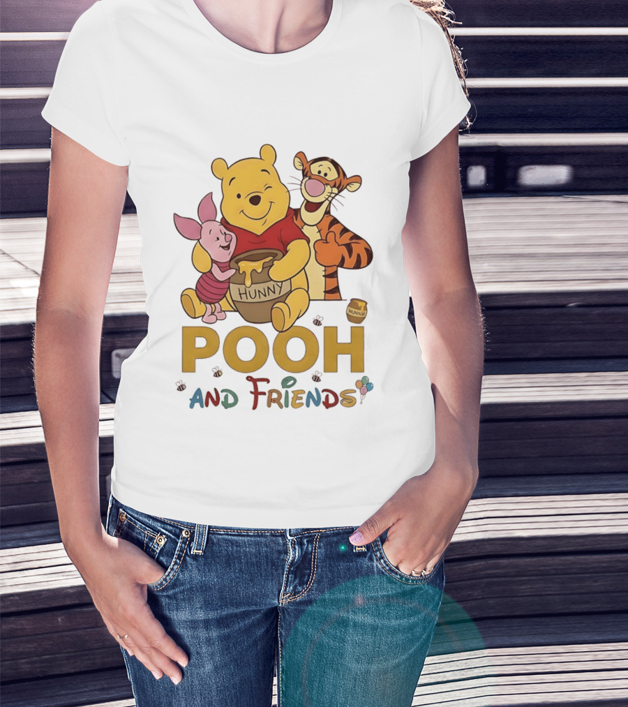 Pooh And Friends Hunny Pot Tigger Piglet T-Shirt