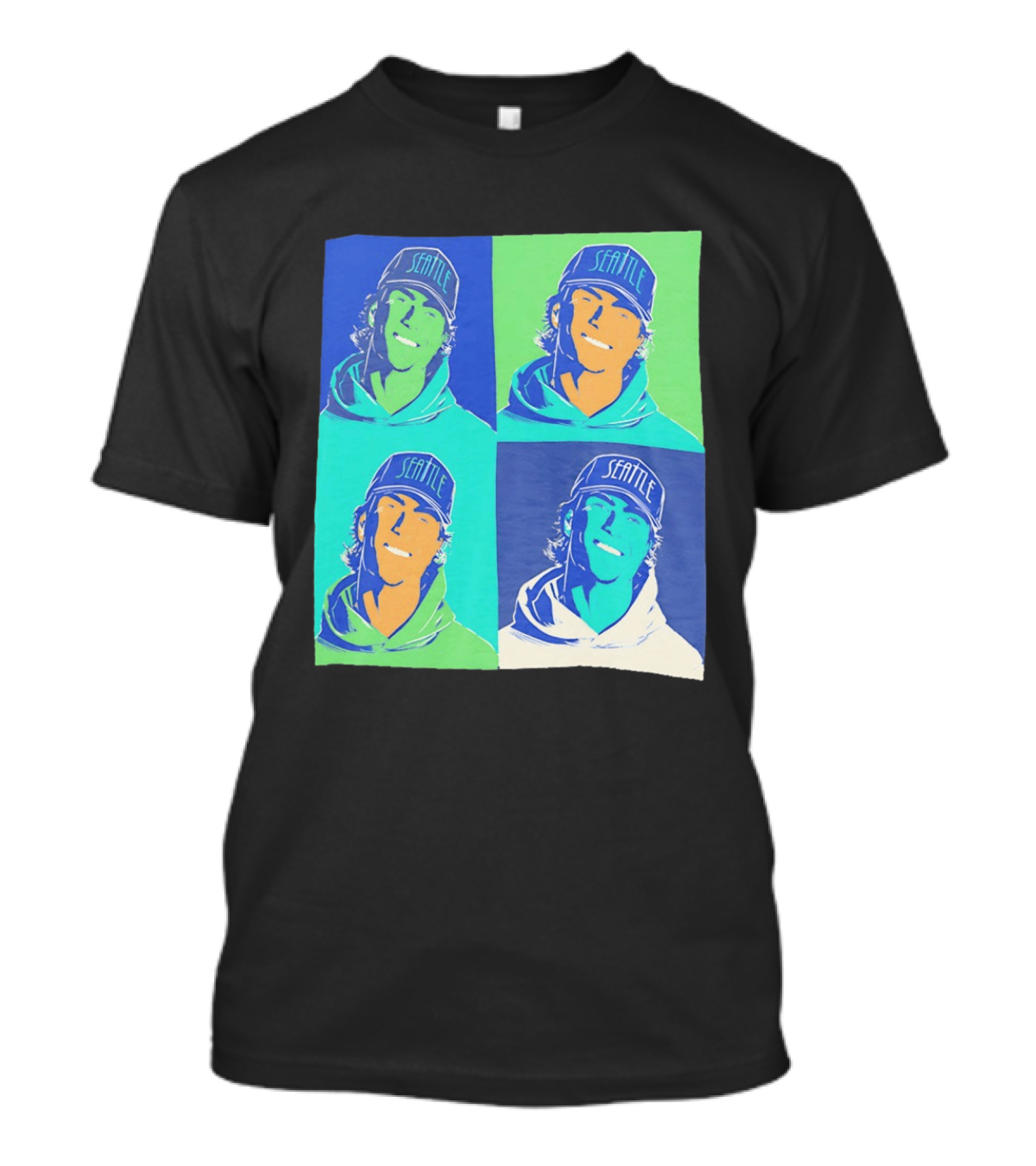 Bryan Woo Seattle Mariners Pop Art MLB Baseball T-Shirt