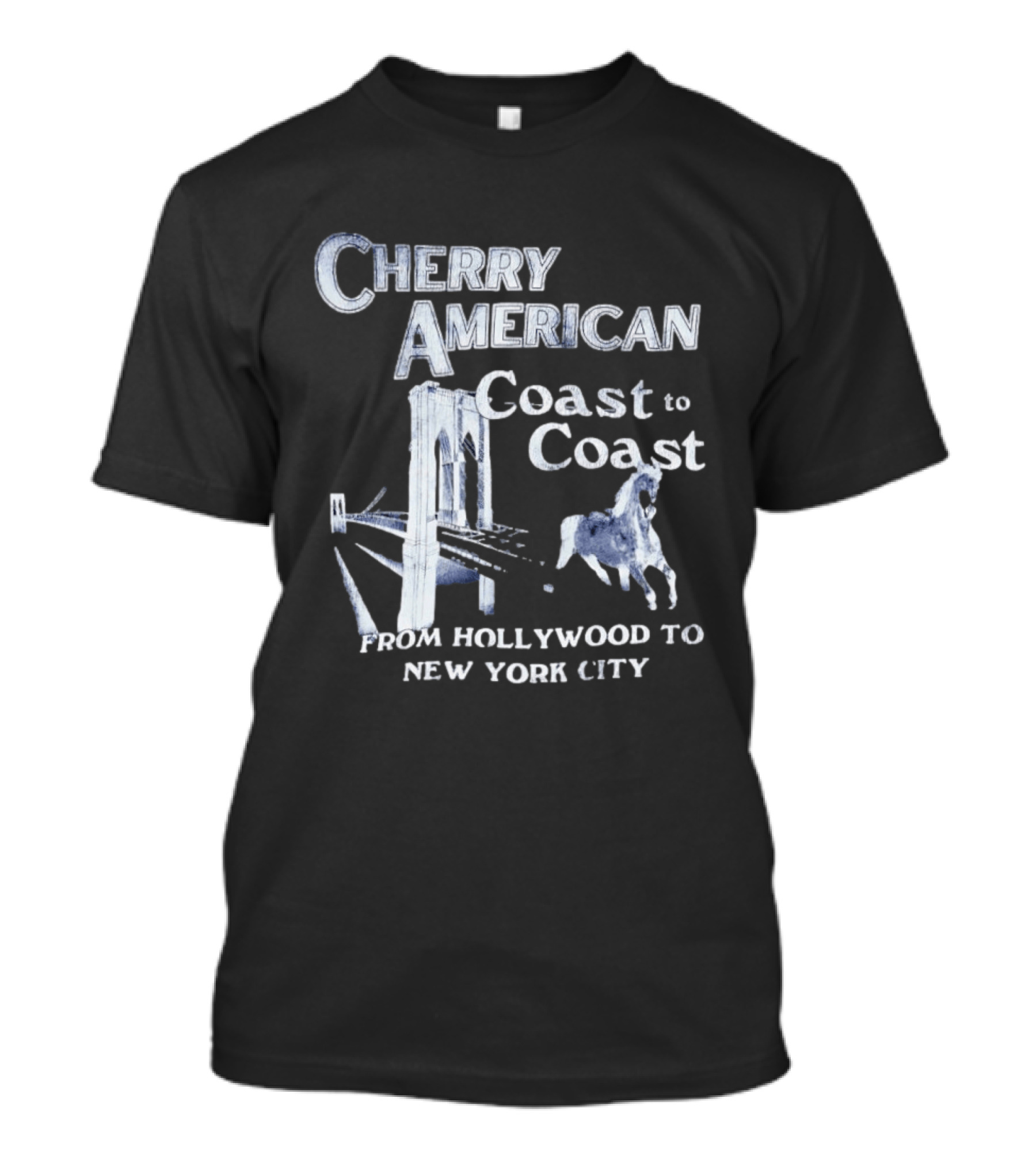 Cherry American Coast To Coast Hollywood New York City T-Shirt