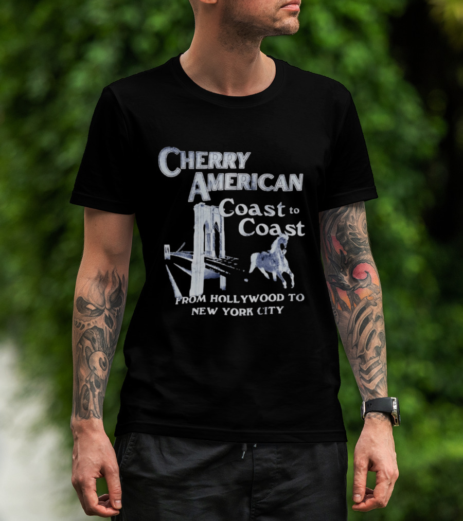 Cherry American Coast To Coast Hollywood New York City T-Shirt