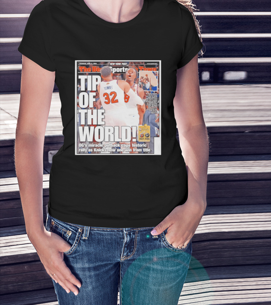 Karl Anthony Towns OG Anunoby Knicks Tip Of The World NBA Finals Victory June 11 2020 T-Shirt