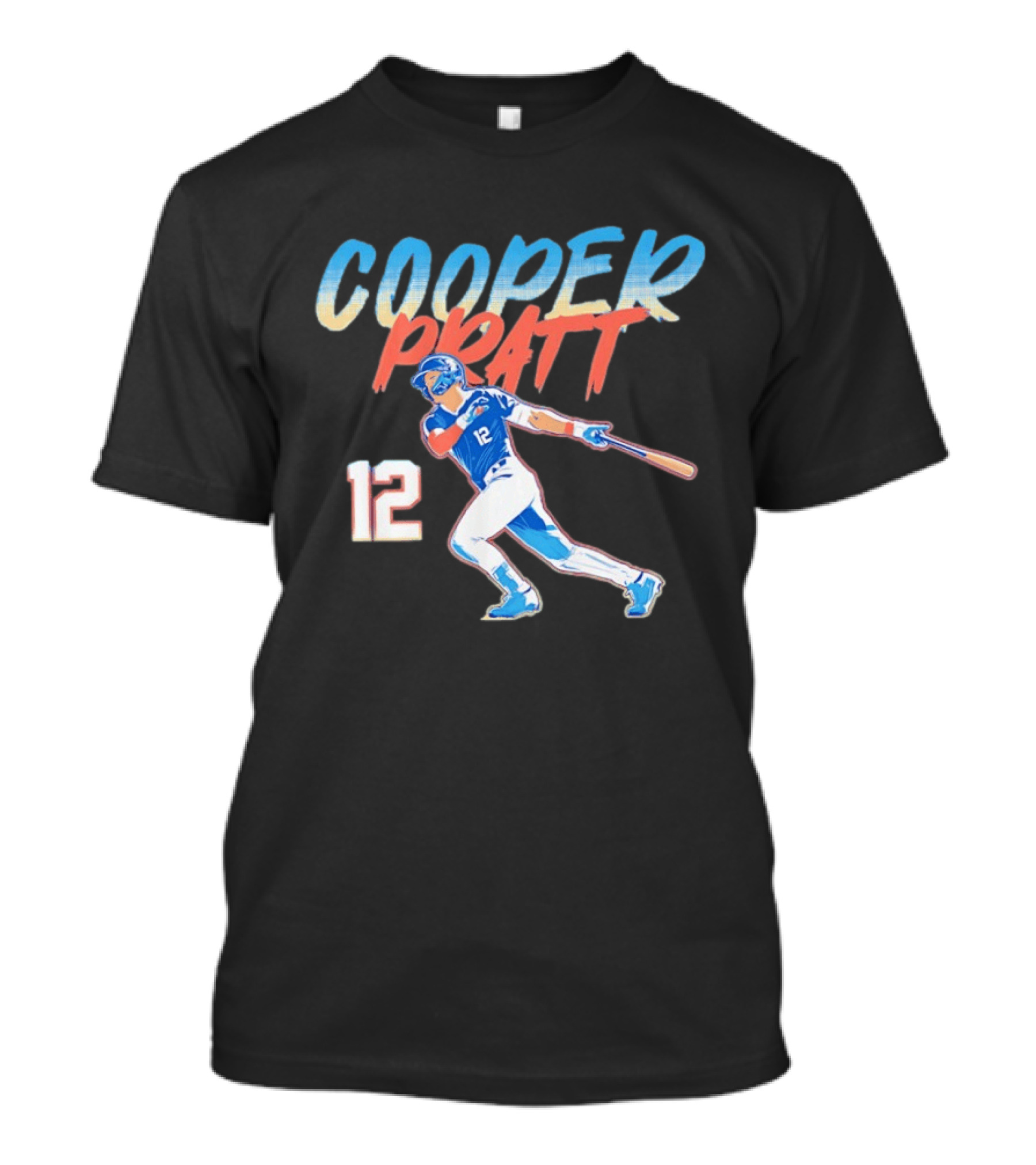 Cooper Pratt Swinging Baseball Number 12 T-Shirt