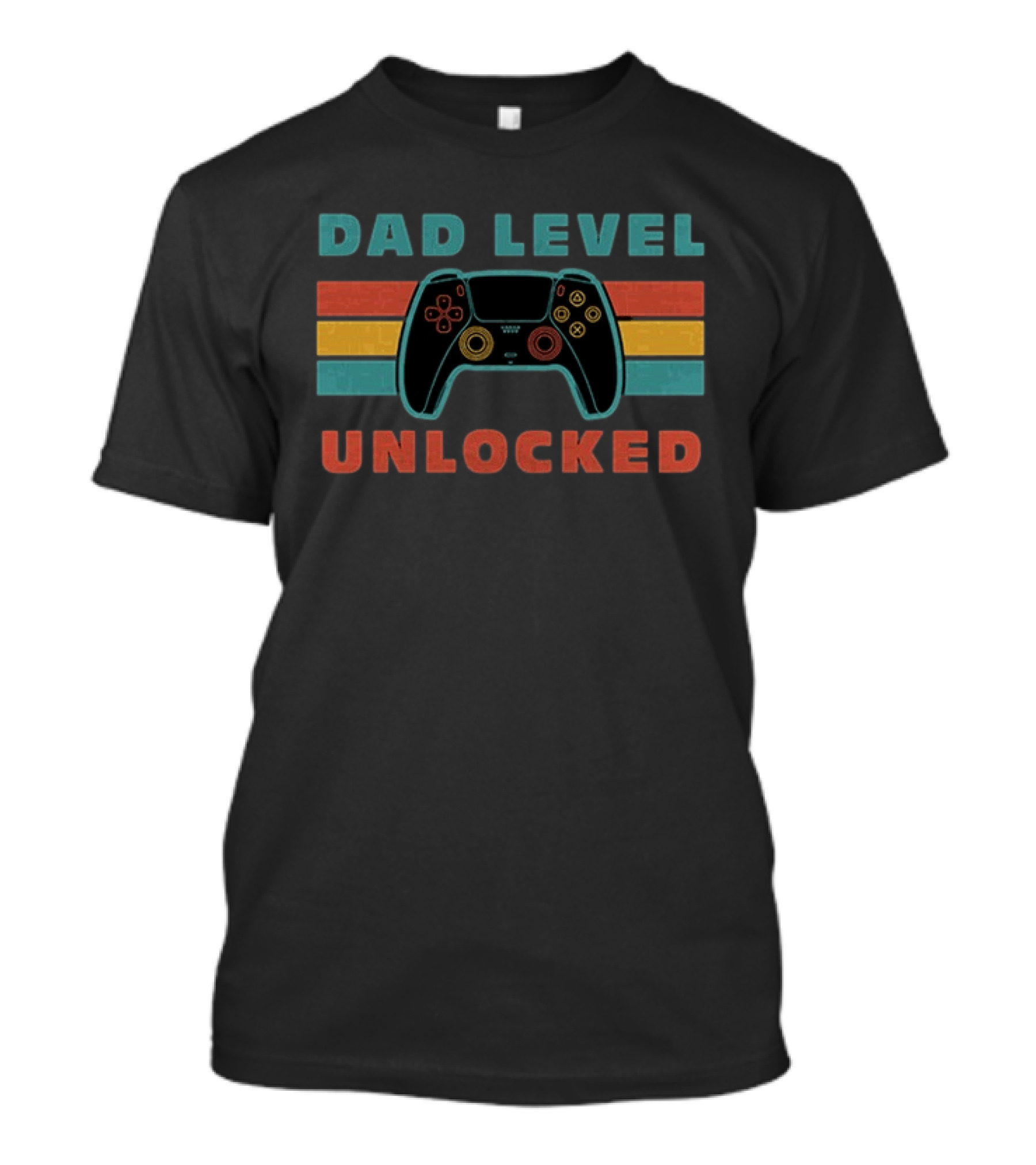 Dad Level Unlocked Father's Day Game Controller Retro Gamer T-Shirt