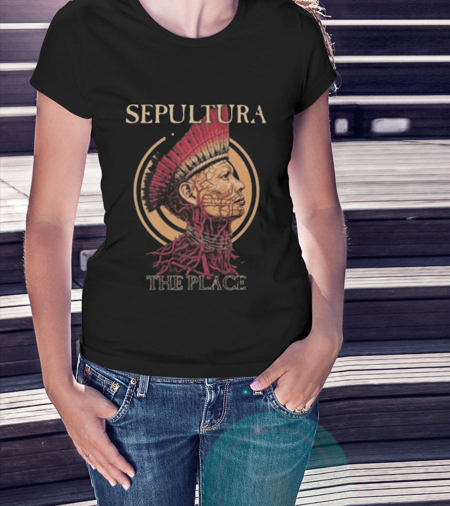 Sepultura Roots Bloody Roots The Place Iconic Indigenous T-Shirt