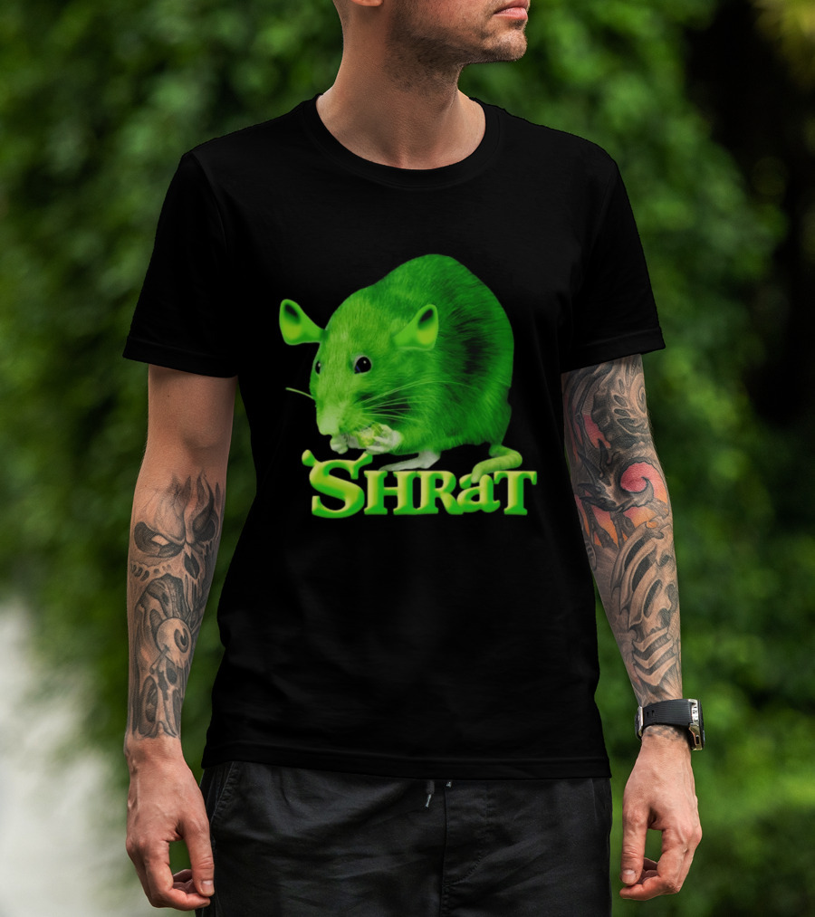 Shrat Chaos Potato Meme Shrek Rat Green Rodent Hybrid T-Shirt
