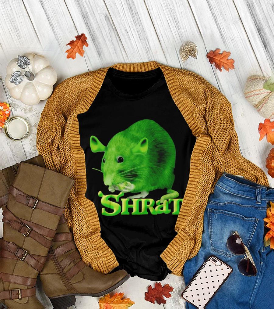 Shrat Chaos Potato Meme Shrek Rat Green Rodent Hybrid T-Shirt