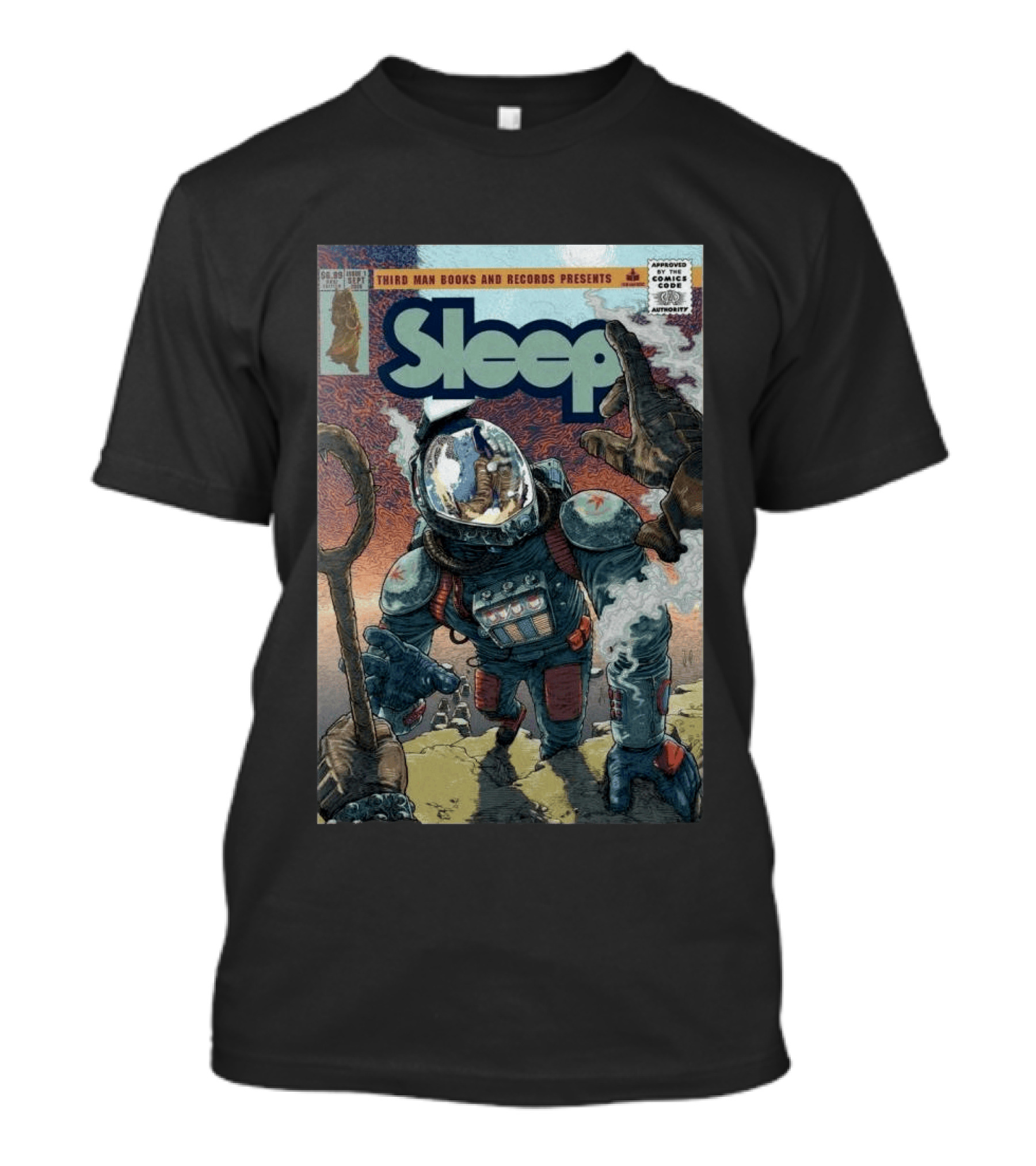 Third Man Records Sleep Comic Astronaut And Snake Cover Rich Tommaso T-Shirt