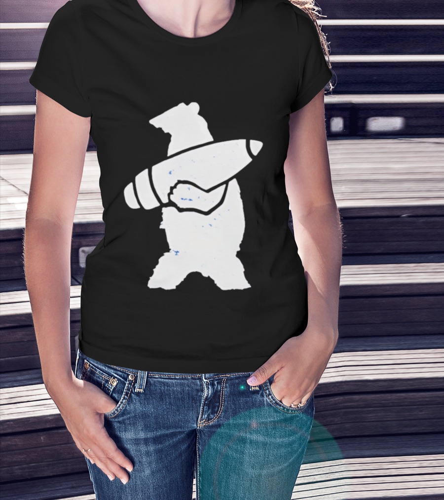Bear Holding Artillery Shell Military Corporal T-Shirt