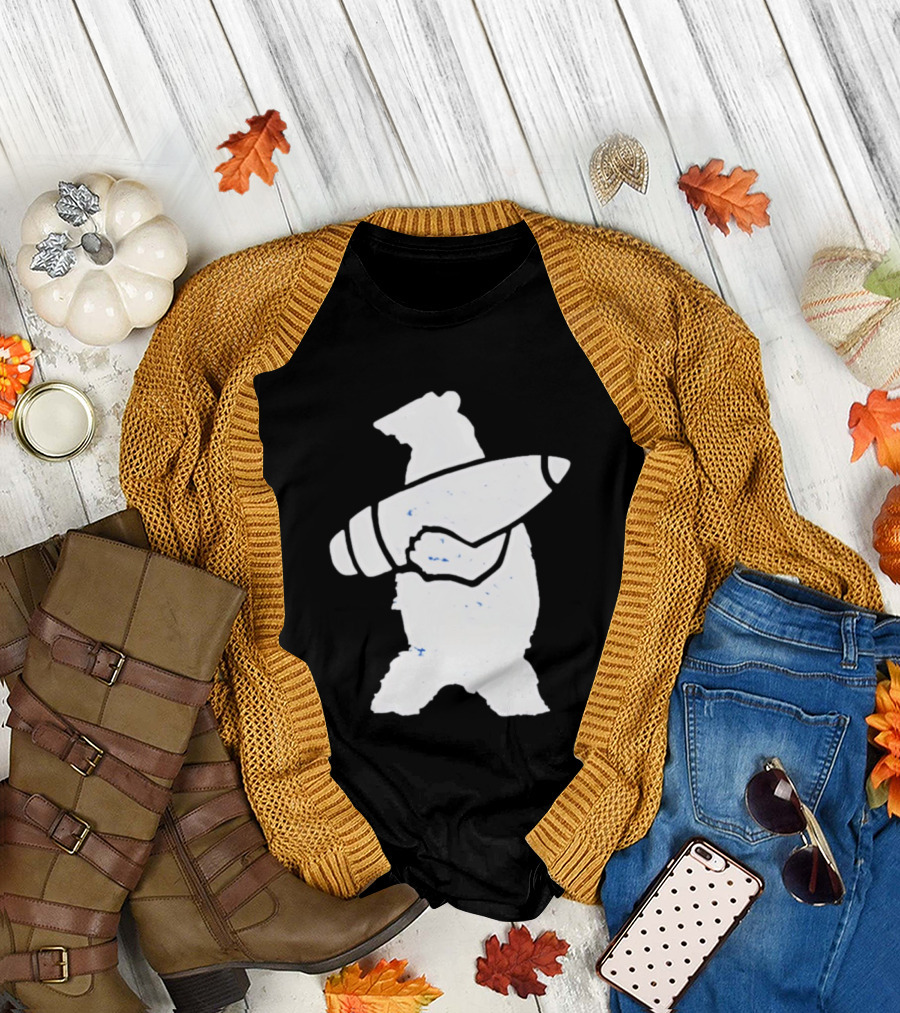 Bear Holding Artillery Shell Military Corporal T-Shirt