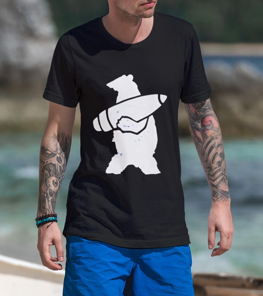Bear Holding Artillery Shell Military Corporal T-Shirt