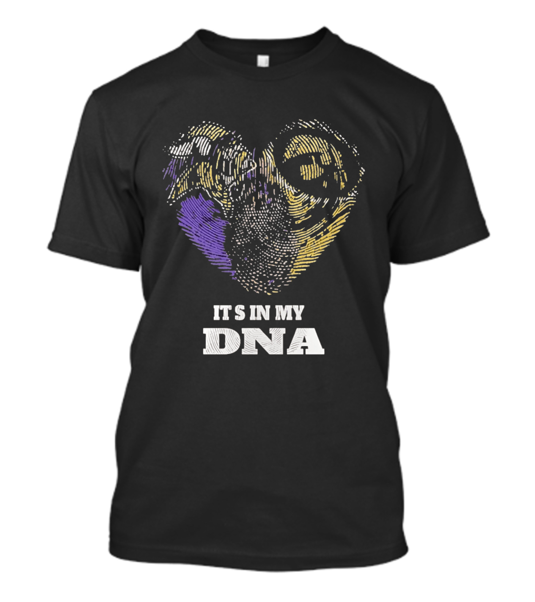Minnesota Vikings Iowa Hawkeyes It's In My DNA Heartprint T-Shirt