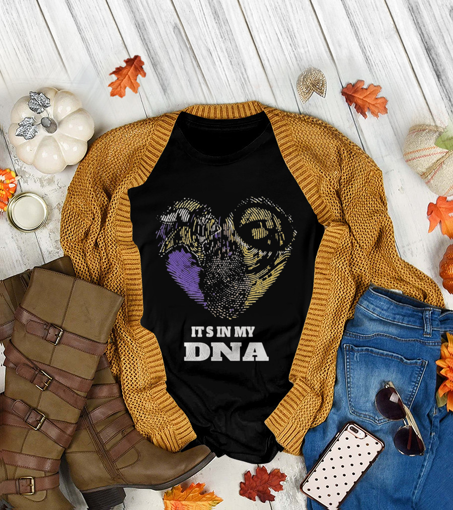 Minnesota Vikings Iowa Hawkeyes It's in My DNA Heartprint T-Shirt