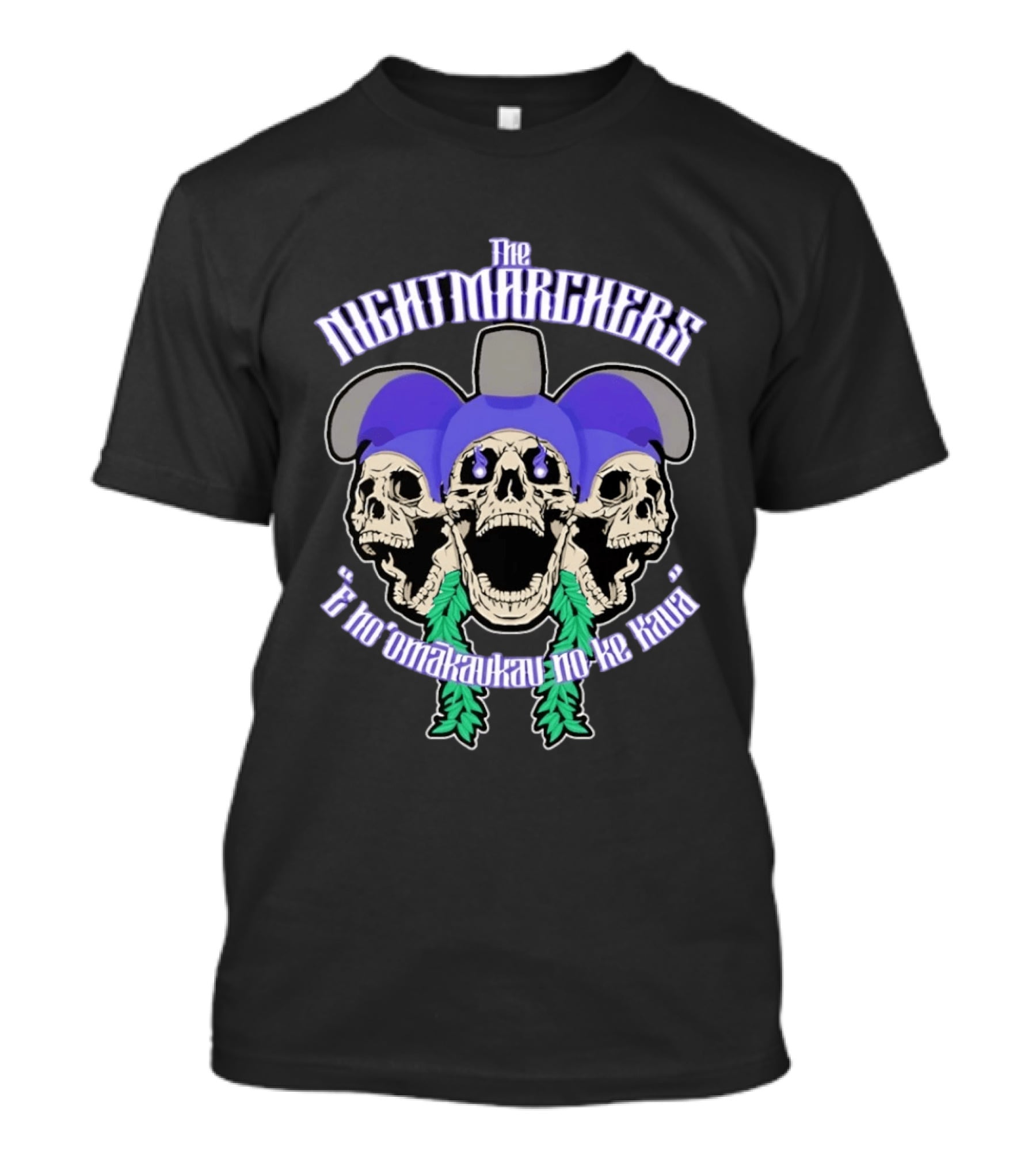 The Nightmarchers Huaka'ipo Skull "E No'Omakaukau No Ke Kaua T-Shirt
