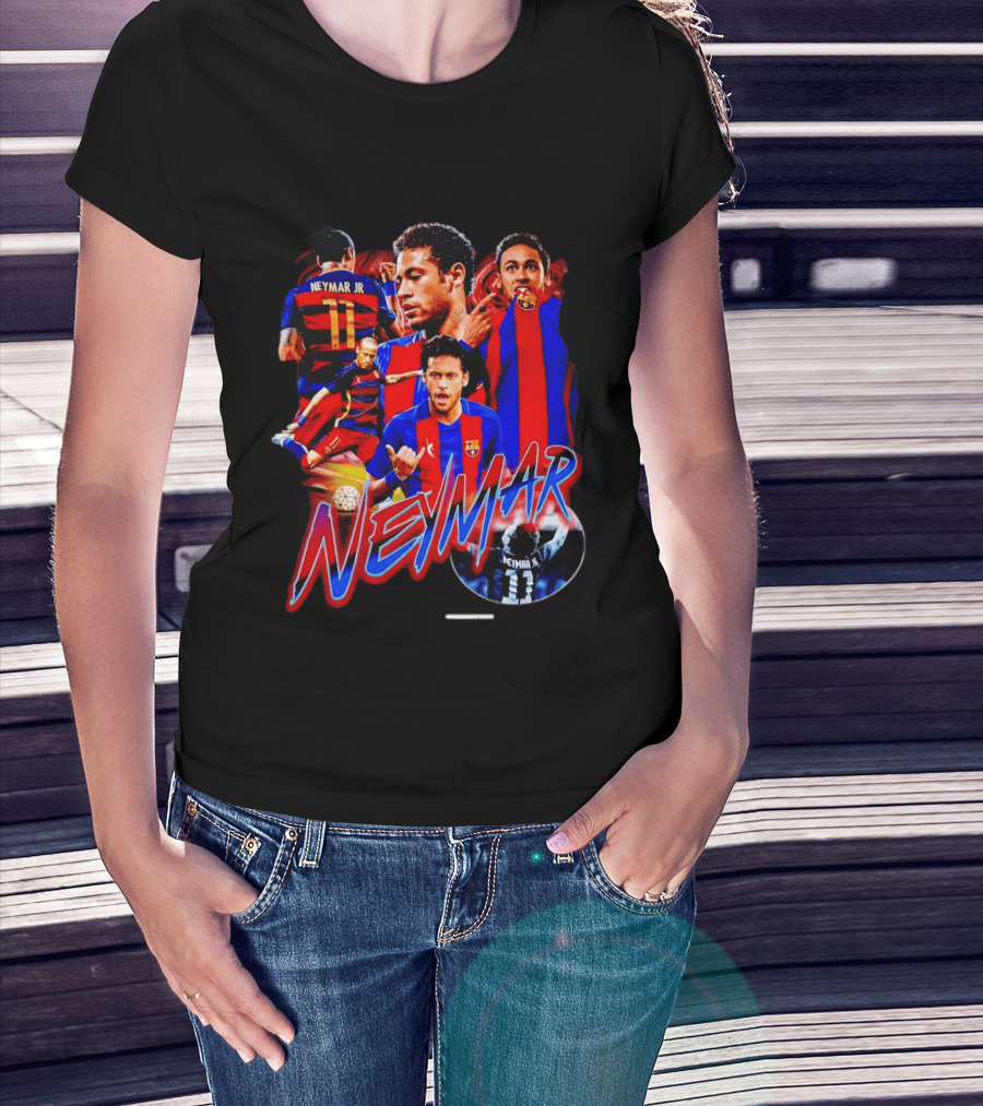 Neymar Jr Barcelona Iconic Football Legend T-Shirt