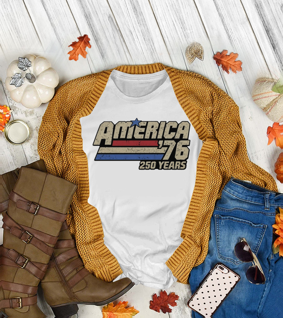America '76 Vintage Patriotic 250 Years Celebration T-Shirt