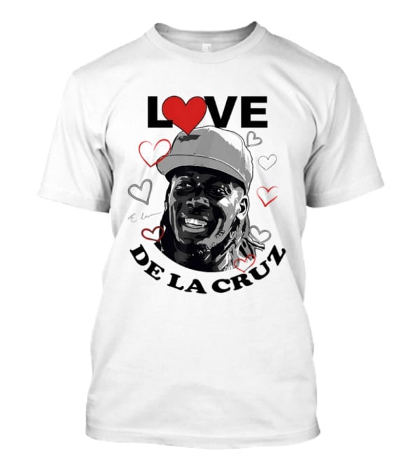 Love Heart Design Elly De La Cruz Cincinnati Reds Baseball T-Shirt