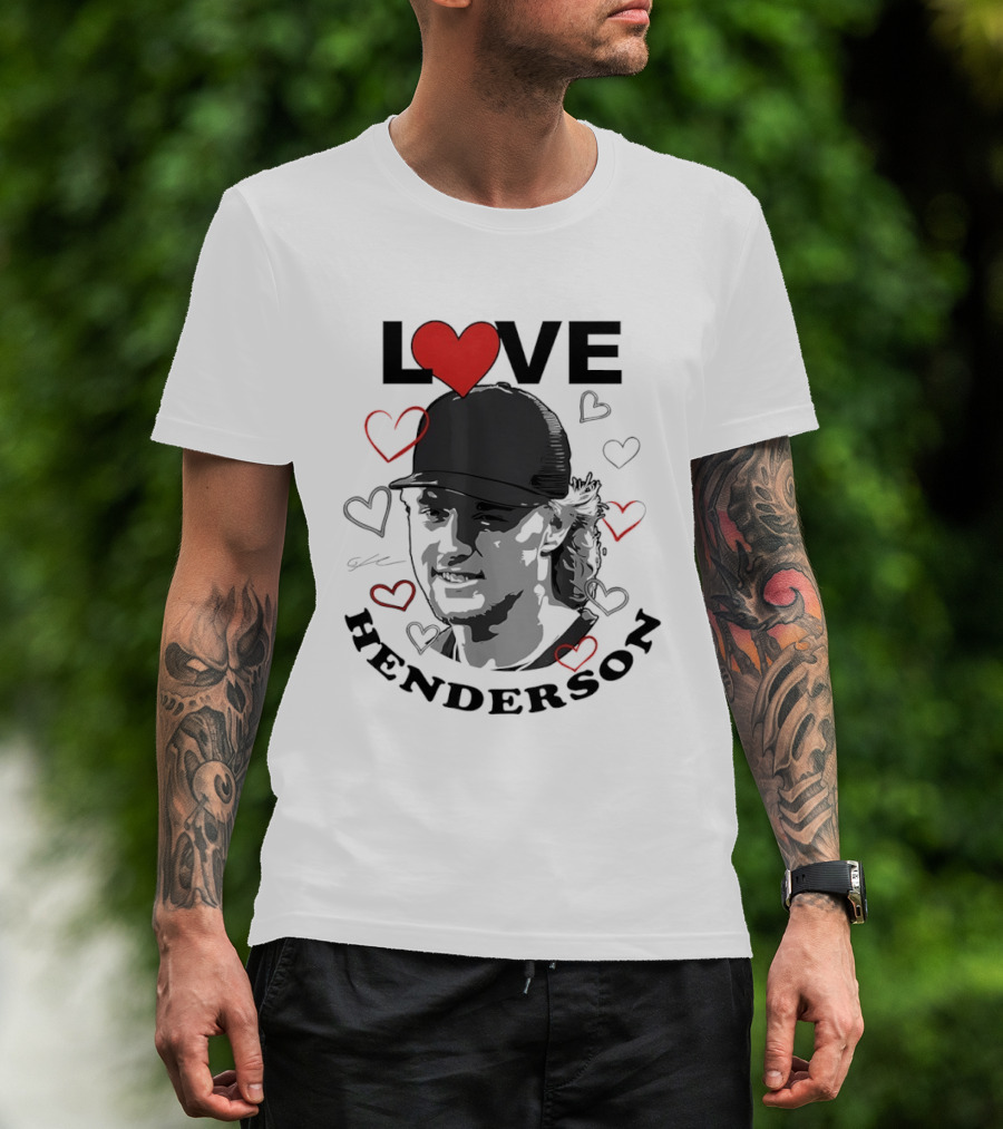 Love Gunnar Henderson Baltimore Orioles Baseball Heart T-Shirt